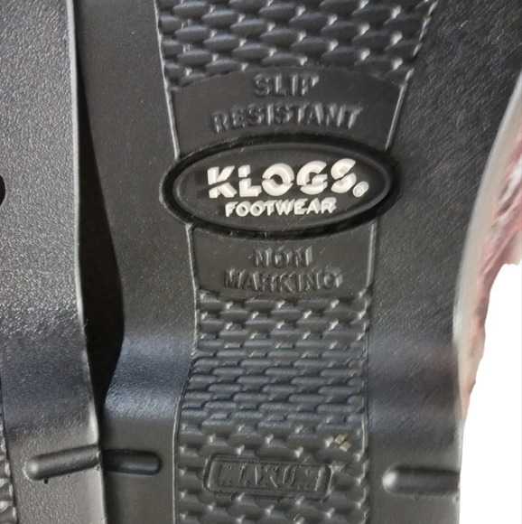 Klogs Brown Embossed Leather Slip On Comfort Mules Work Cogs size 10-10.5 - Picture 9 of 10